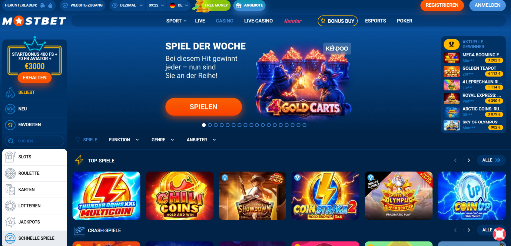 Mostbet Startseite