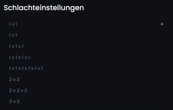EmpireDrop – Gegner wählen