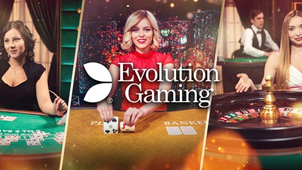 Live-Casino-Tisch mit Dealer, Symbolbild für die Spiele von Evolution